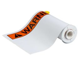 BBP85 General Purpose ANSI WARNING Vinyl Lbls 10in H x 14in W BK OR on WT 40/RL