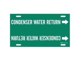 Condenser Water Return Pipe Marker, 10" H x 24" W, Fits Pipes 8" Dia. Thru 9.875" Dia.
