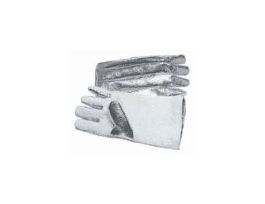 High-Temp Gloves, Aluminized-Back, 1000F, 14"L, One-Size; One Pair