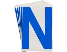ToughStripe® Floor Marking Polyester 8 in Label Letter N Blue 20/PK