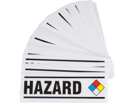 Haz-Warning Hazard Sign, 3.5" H x 10" W