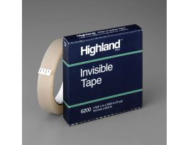 Highland™ Invisible Tape 6200, 3/4 in x 2592 in Boxed