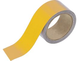 Reflective Banding Tape for Pipe Marking - Roll Form, Reflective Vinyl, Yellow, 2" x 30'