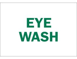 Eye Wash Sign, 3.5" H x 5" W x 0.006" D, Polyester