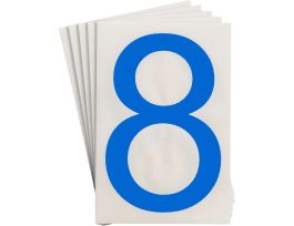 ToughStripe® Floor Marking Polyester 8 in Label Number 8 Blue 20/PK