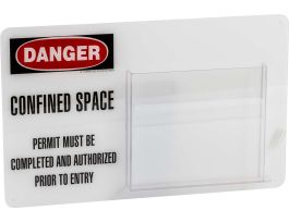 Confined Space Sign/Permit Holder, 12" H x 19" W