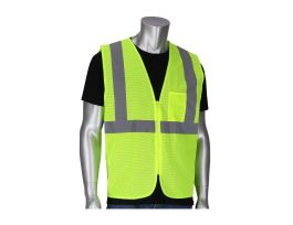 Type R Class 2 Value Mesh Vest, Zipper Closure, 2 Pockets