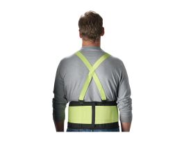 Hi-Vis Nylon Elastic, Black w/ Hi-Vis Lime, 8" Width Belt