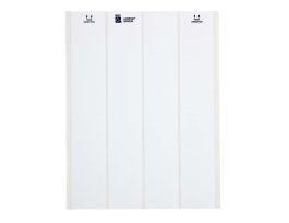 LaserTab Self-Lam Polyester Lbls 1.33 in H x 1 in W White, Clear 52/PK