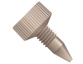 MicroTight Fitting, Standard Knurl, Natural PEEK, Tubing Sleeves, 6-32 Coned; 1/EA
