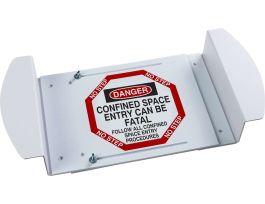 DANGER Confined Space Entry Can Be Fatal Follow All Confined Space Entry Procedures Sign, 21" H x 30" W x 0.24" D, Black/Red on White