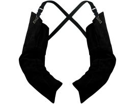 SLEEVES  WELDERS  23"  BLACK BOARHIDE