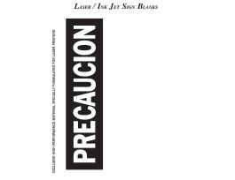 Laser Printable Poly Lbl Blanks 7 in H x 10 in W Black, Yellow on White 25/PK