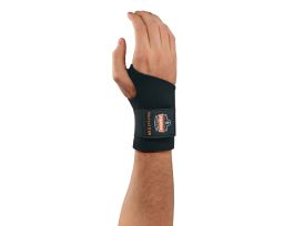 670 Black Ambidextrous Single Strap Wrist Support