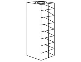 Vertical/Chest Freezer Rack for Mini 2" Boxes, 8 box capacity