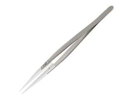 Sterile Stainless Steel Tweezer with Ceramic Fine Pointed Tip, 14 cm