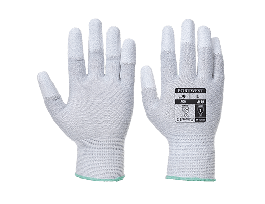 GLOVE ANTISTATIC NYLON/PU GREY/WHITE S