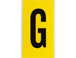 Repositionable Vinyl 6 in Black on Yellow, Letters G Card