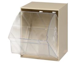 ONE BIN TILT OUT CABINET IVORY