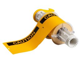 All Weather Permanent Adhesive Vinyl Labels for BBP85 Printer - 4" x 6" OSHA CAUTION Header