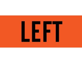 Left Sign, 48" H, Vinyl