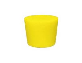 Solid Color-Coded Silicone Stoppers, Standard Size 12, Yellow; 1/Bag
