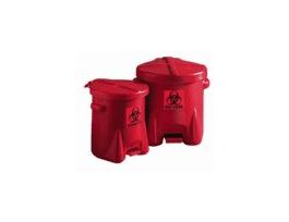 Red Biohazard Waste Can, 6 gallon
