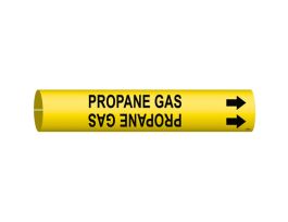PROPANE GAS Pipe Marker, 2" H x 2" W, Fits Pipes 2.5" Dia. Thru 3.875" Dia.