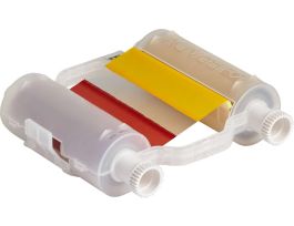 B30 Series R10000 Printer Ribbon, Cartridge of 200', Black/Green/Red/Yellow, 4.33" W