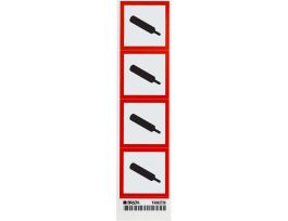 GHS Gas Pressure GHS Labels, 2" H x 2" W x 0.004" D