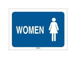 Women Sign, 7" H x 10" W x 0.06" D, Polystyrene