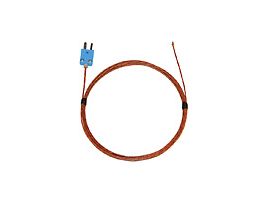 Type-T, Fiberglass-Insulated Probe, Mini-Connector, Exposed, 10ft 24 -Gauge
