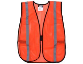 SAFETY VEST 1IN SILVER ORANGE ONE SIZE