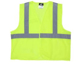 ECONOMY VEST CLASS2 2IN SILVER LIME