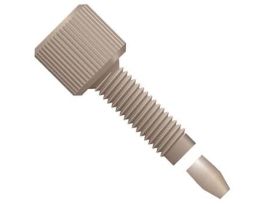 Fingertight Two-Piece Fitting, Long Thread, Natural PEEK, 1/16" OD Tubing, 10-32 Coned, 1/EA