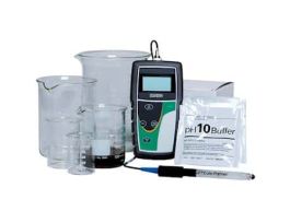 Soil pH Testing Kit; Meter, Probe, Beakers, and Buffers