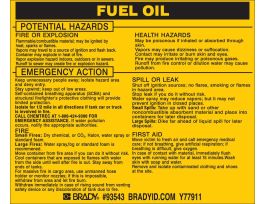 FUEL OIL Labels, Black on Yellow