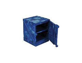 Modular Quik-Assembly Safety Cabinet Top, 4 Gal., 1 Door, 2 Shelves - Blue