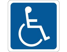 Handicapped Picto Sign, 14" H x 10" W x 0.006" D, Polyester