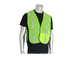 Non-ANSI Mesh Safety Vest, 1in. Reflective Tape H&L Closure, OSFM