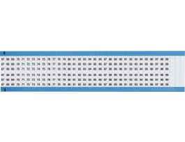 Consecutive Numbers  Wire Markers Vinyl Cloth, 67 to 99 Black on Blue 1650 Total