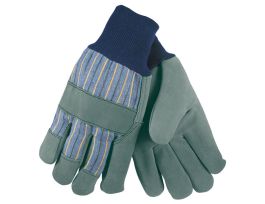 GLOVES LEATHER KNIT WRIST DZ 1PAIR