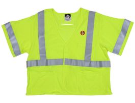 VEST CL3 MESH SOLID 1PKT LIME 2IN