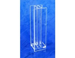CUVETTE FLUOR DUAL OPTICAL GLASS 0.35 ML