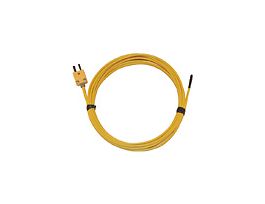 Flexible Thermocouple Probe, PVC Insulated Wire, 20G, Ungrounded, Stripped Leads, Type K; 120" L