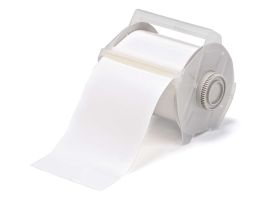 All Weather Permanent Adhesive Vinyl Label Tape for GlobalMark Printer - 4" White