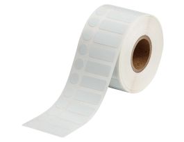 Chemical Resistant Cryogenic Polypropylene Labels with Vial Top for 1" Small Core Printers - 0.375" x 1" x 0.375" Dia