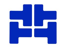 ToughStripe® Floor Marking Tape T-Shaped  Marks -  Polyester, Solid Color, Blue, 2" x 5"