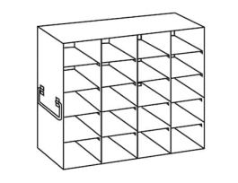 Upright Freezer Eco-Rack for 2" Boxes, 4 x 5  20 boxes 21 5/8 x 11 x 5 1/2"
