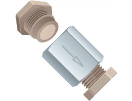 Biocompatible Inline Solvent Filter Assembly, PEEK/SS, 2m, 1/16" OD Tubing, 10-32 Coned; 1/EA